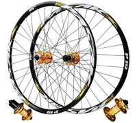 NBTRXWAFR Roues De Vélo 26/27.5/29 Pouces en Alliage D'aluminium Hub Hybride/MTB HG Roulement Scellé 6 Trous Frein À Disque Jante Montagne pour Cassette 7-12 Vitesses 2250G,Thru axle Pair,27.5inch