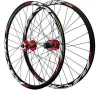 NBTRXWAFR Roues VTT 26 27,5 29 Pouces QR/Thru Axle, Frein À Disque Roulement Scellé 32H Vélo Vélo Jante Avant Et Arrière pour 7-12 Vitesses 2210G, Alliage D'Aluminium,Rouge,Thru ACLE 29inch
