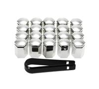 NBVGFGDF 20 pièces Cache Ecrou Voitures, pour Audi Q3 2019-2023 Couvercle de Boulon d'écrou de Roue avec Outil Retrait, Capuchons d'écrou Roue Voiture,A-17mm