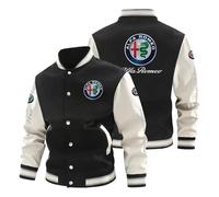 NBVGFGDF Sweat-Shirt à Capuche en Coton, pour Alfa Romeo Tonale 2023 Mode décontractés Zippé Hoodie vêtements de Sport Classiques, passionné d'automobile,A-XL