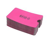 NBVGHPSRW 100 pièces Manchons de Blocage de Cartes, Manchon de Protection magnétique Anti-Balayage, Protecteur de Carte de crédit antivol en Aluminium avec Conception ajustée pour Cartes (Rosâtre)