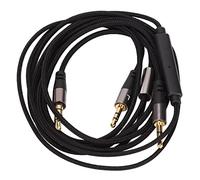 NBVGHPSRW Câble de casque de remplacement et de mise à niveau OFC, câble de casque 3,5 mm vers double 2,5 mm pour Master Tracks HD V8, V10, V12, X3, 25 fils en cuivre sans oxygène avec