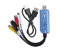 NBVGHPSRW Carte de Capture vidéo USB pour Ordinateur AV vers USB, Dispositif de Capture Haute définition 1 Voie avec entrée, enregistre Le Jeu DVD VCR sur PC Portable pour NTSC PAL SECAM