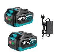 NBVNBV Batterie de Remplacement 18V,3.0 Ah/10 x 1500mAh (Bleu 2*Batteries 1*Chargeur)