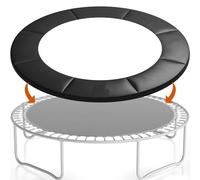 NBVNBV Protège-rebord de trampoline Ø183, 244, 305, 366, 396, 427, 457, 487 cm, indéchirable, résistant aux UV et aux intempéries, protection universelle pour trampoline, noir, 396 cm