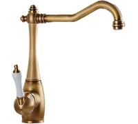 NBYGSC Antique Kitchen Mixer Tap Double Manche Cold Full Copper Faucet Vegetable Sinon Lavage à Vaisselle Conception de Pivot du Bassin pour Une Utilisation Facile