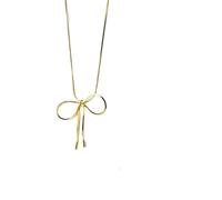 NBYGSC Bandeau à nœud Papillon pour Femmes, Ras du Cou élégant, Bijoux de tempérament, chaîne à Cou Court, chaîne de clavicule, Necklace-T120