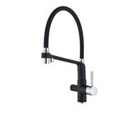 NBYGSC Black White Kitchen Double Buzzle Purificateur Brass Purific Tap pour Chauffeur de Filtre évier élégant à Eau Froide - 1pc