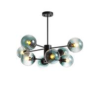 NBYGSC Chandelier Sputnik de l'industrie, Globe de Verre à la Main Black Dubranch Plafond pour Chambre à Coucher/Noir Verre / 16T