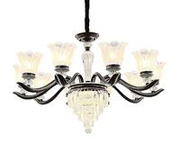 NBYGSC Chandelier Sputnik Industrie ， K9 Crystal Chandelier plafonnier Light Aymage Flush Mount Plafond Plafond pour Salle à Manger Chambre de Salle de Bain Pendant PRENDANT, Noir, 8 LICTES