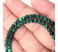 NBYGSC Charm Jewelry Garantie Pierre Naturelle Ronde Perles en Vrac Pierre de Lune Grès Amazonien Lapis Gem Bijoux Bracelet Collier 2 3 4 mm (Couleur : Malachite, Taille : 4 mm 90 Perles)