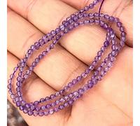 NBYGSC Charm Jewelry Garantie Pierre Naturelle Ronde Perles en Vrac Pierre de Lune Grès Amazonien Lapis Gem Bijoux Bracelet Collier 2 3 4 mm (Couleur : Amethyst, Taille : 3 mm 120 Perles)
