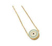 NBYGSC Collier Mauvais œil pour Femmes Hommes, bohême Rond Mauvais Yeux Bleus Pendentif Colliers Colliers chaîne Mauvais œil, Collier Mauvais œil Or, Tour de Cou Mauvais œil, Collier Mauvais œil pour