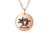 NBYGSC Collier Palmier pour Femme, Collier Palmier en Argent Sterling 925, chaîne Ras du Cou en Forme d'île de cocotier, Colliers Palmier pour Femmes, Collier Tropical, Pendentif Palmier