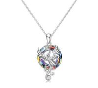 NBYGSC Collier Pendentif en Cristal Firebird pour Femme, Joli Pendentif Ailes de phénix en Cristal coloré, Beau Cadeau d'anniversaire