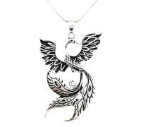 NBYGSC Collier Pendentif phénix Viking, Corde d'oiseau de feu chaîne Serpent, Accessoires pour Femmes