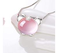 NBYGSC Colliers pour Femmes Filles, Collier Constellation du Zodiaque, année du Tigre, chaîne de clavicule, Pendentif en Cristal Rose, Bijoux, Cadeaux d'anniversaire pour Femmes, Colliers Ras du