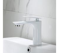 NBYGSC Copper Corps Bathroom Toilette supérieure inférieur Basin Face Face Lavage des Cheveux Noirs Blancs lacot de lavabo à lavabo à Un Trou à Eau Froide Robinet, Or Blanc Bas