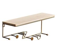 NBYGSC Crochets muraux Patères Mural Fer Art avec Éère en Bois Nordique Créatif Tenture Murale Support De Rangement Cintre Décor À La Maison Mur Porte-Manteau Patère