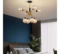 NBYGSC Crystal ChandelierCreativité Chandeliers ÉCLAIRAGE, Fer Semi-Flush MOURT LIMPLES PLACHES pour Le SOIX SOIX SOIX PRENDANT PRENDANT, Amber FEMBOR, 16 Light