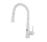 NBYGSC Cuisine rétractable en Acier Inoxydable Blanc Universel lavabo Rotatif Induction Infrarouge Chaude à Eau Froide Noire Putain de Pull Robinet