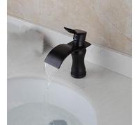 NBYGSC Évier Bassin Orb Waterfall Salle de Bain Massif en Laiton Noir Black Mounted Tap Buyer, Robinet d'évier