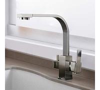 NBYGSC Filtre Fauce de Cuisine Boire Un Trou Unique Noir Chaud Froid Pur Pur puits de Pont mélangeur monté de Pont 81058 Nickel brossé étoile de la lumière