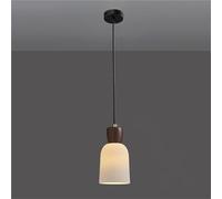 NBYGSC Lamp d'éclairage de Style Mid-céntury en céramique avec Support en chêne pour Table d'îlot Cuisine, étagère Salle à Manger Chambre (16 * 15.5 cm)