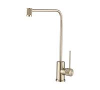 NBYGSC Levier Pomme Douche Tapstaps en Eau directe à Manche Unique Rotation Brosse consommation de Boisson, Black Chrome Kitchen Sink Mixer Tap