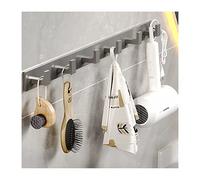 NBYGSC Mural Vintage Rustique Porte-Manteau avec 3~6 Cintres Espace Crochets de Porte en Aluminium Crochet Rail pour Suspendre Chapeau Serviettes Vêtements