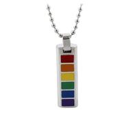 NBYGSC Nouveau 2025 Colliers Chauds Collier Rainbow Lesbows Gay Pride Victory Collier en Acier Inoxydable LGBT She Town Pendants Décoration Bijoux commémoratif avec Vous Accessoires Trendy Best for