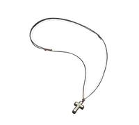 NBYGSC Nouveau 2025 Inri Crucifix Jesus Croix Collier Hommes Femmes Femmes en Bois Religieux catholique Pendentif Colliers en Cuir chaînes Collier décoration Bijoux commémoratif branché Meilleur pour