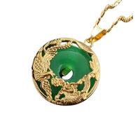 NBYGSC Nouveau 2026 Style Chinois Classique Zircon Golden Dragon Mascot Lucky Pendant Collier Vintage Copper Amulet Bijoux Fashion Fashion Trendy Accessoires Créative Gift for Women and Men