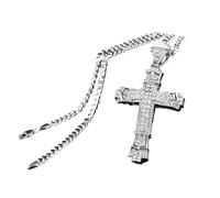 NBYGSC Nouveau 2026 Unisexe Stainles Stell High Glossy Crossant Pendant Collier Catholic Catholic Faith Lucky Jewelry Fashion Fashion Trendy Accessoires Créative Gift for Women and Men