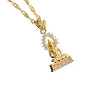 NBYGSC Nouveau Pendentif Bouddhiste de Gautama 2025 incrusté d'un Exquis Zircon Bouddha Statue Collier Hommes Femmes Amulettes religieuses Bijoux Accessoires commémoratifs Trendy