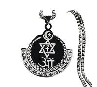 NBYGSC Nouveau Pendentif en Acier Inoxydable 2025 Hommes/Femmes Il n'y a Pas de Religion Plus élevée Que la vérité de la décoration de Couleur de Couleur argentée commémorative avec Vous