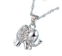 NBYGSC Nouveau Petit Collier d'éléphant Boucles d'oreilles 925 Sterling Silver Wedding Party CZ Crystal Decoration Jewelry Commémorative avec Vos Accessoires Trendy CRÉATIVE Best pour Cade
