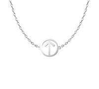 NBYGSC Nouveau Unisex STREATLES STELL FUTHARK 24 Runes Collier Nordic Viking Faith Protection Couple de Bijoux en Acier Inoxydable Fashion Fashion Trendy Accessoires Créative Gift for Women and Men