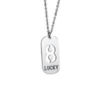 NBYGSC Nouvelles Nuages Unisexes stell Mode Chanceux numéro 0-9 Colliers Pendentif en Acier Inoxydable Couple à Longue chaîne Amour bijourie Bijoux Accessoires Tendances créatives pour Les Femmes
