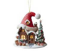 NBYGSC Ornements de Noël - Pendentif en Acrylique 2D pour Maison Voiture, décoration Festive pour berline, Pick-up, SUV, véhicule, Tableau de Bord, fenêtre, Cuisine, cheminée, Bureau, Sac à Dos,