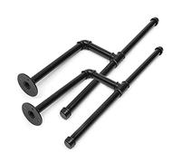 NBYGSC Patères,Cintres muraux,Crochets polyvalentsPaire de Tringle à vêtements Crochets muraux en Fonte Tuyau Industriel Noir Porte-Manteau Robuste Porte-vêtements Suspendu pour Bar, Couloir, Armoire