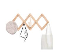 NBYGSC Patères en Bois Cintre Extensible Porte-Manteau Éère Chapeau Placard Crochet Mural Décor À La Maison Suspendu