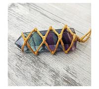 NBYGSC Pierre Naturelle Pierre précieuse Cristal Pendentif Collier Bijoux Fluorite Cristal Pendentif Dames Collier chaîne Bijoux Pierre Cristal Reiki