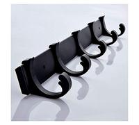 NBYGSC Porte-Manteau Espace Style Européen Rangée en Aluminium Manteau Crochet Serviette Cintre Support de Rangement Mural 5 Crochets Patères Noires pour Mur