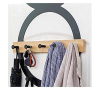 NBYGSC Porte-Manteaux Porte-Manteau Mural, Cintres en Acier Inoxydable, Support de Porte Suspendre Manteaux Vêtements Chapeaux Robes Noir 6 Crochets Patères pour Mur/Noir