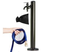 NBYGSC Poste Fontaine extérieure Antique avec Pistolet pulvérisateur Couvercle à Chasse d'eau Round Colonne Robinet pour Le Lavage de la Voiture d'arrosage Hiver
