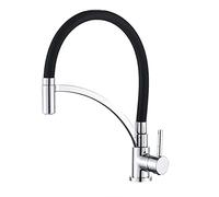NBYGSC pour Bar Farmhouse Commercial, Bronze Noir Tirez vers Bas Jet Cuisine Salle Bain Chaude Froide montée sur Le Pont avec Un Robinet de mélangeur d'eau du Support (Couleur: b