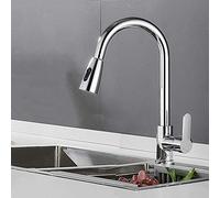 NBYGSC Robinets avec pulvérisateur en Duvet, 2 Modes Buse pivotante, pour Le Poitrine de Cuisine, Robinet Sort, chromea