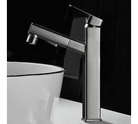 NBYGSC Spray, Robinet avec 3 Modes, Basin Taps Mixers Single Levier Tire Le mélangeur Tap pour l'évier de la Salle de Bain, Gris Gris, Haut