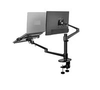 NBYGSC Support Ergonomique Multifonctionnel en Aluminium pour Ordinateur Portable de Bureau de 10 à 17 Pouces, Support de Bureau pour Moniteur de 32 Pouces, Colonne entièrement Mobile pour Ordinateur